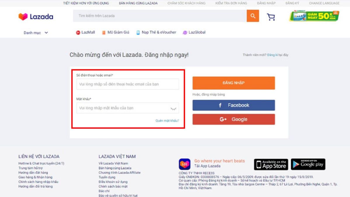 Cách hủy đơn hàng trên Lazada khi chưa đóng gói bằng máy tính bước 1 