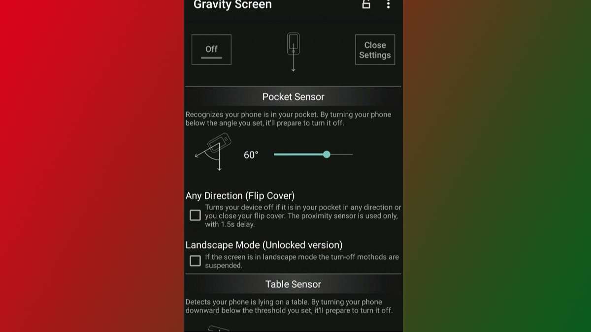 Cách mở nguồn điện thoại khi nút nguồn bị hư bằng Gravity Screen