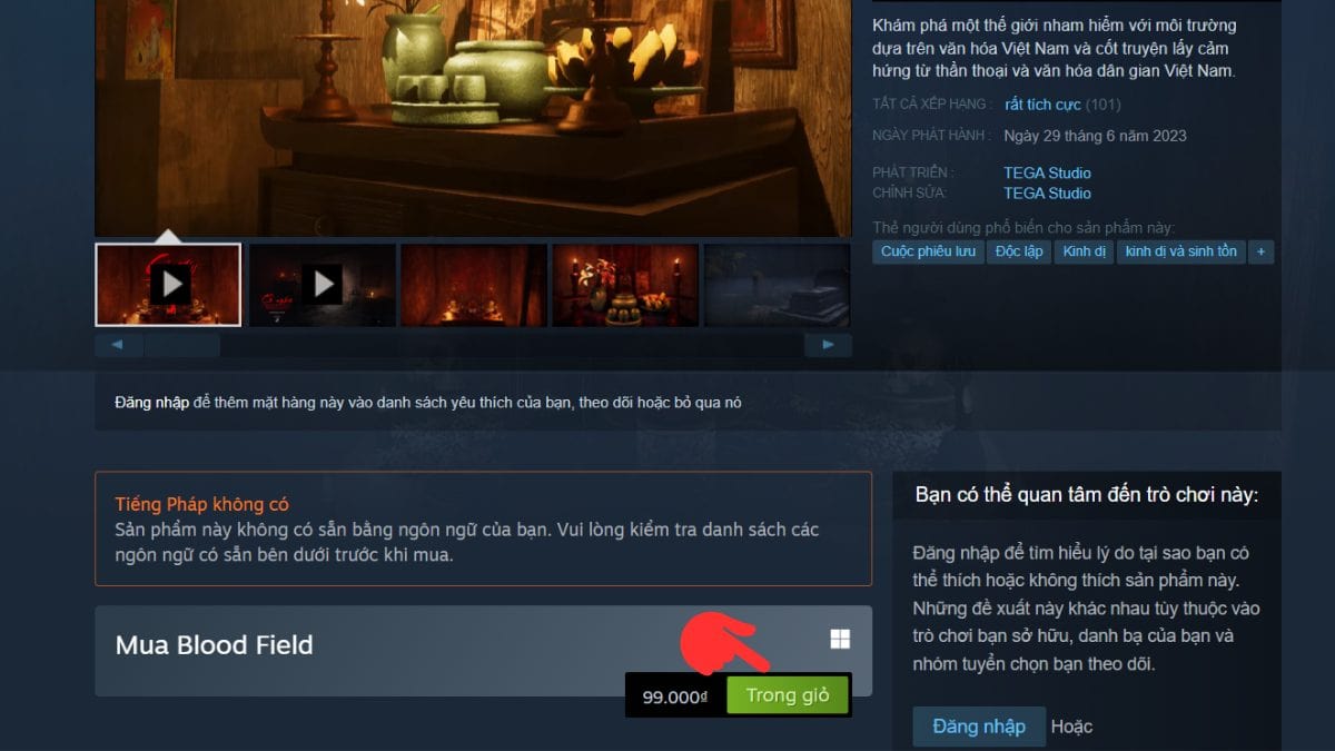Cách tải Blood Field - game kinh dị Cỏ Máu trên máy tính đơn giản bước 2