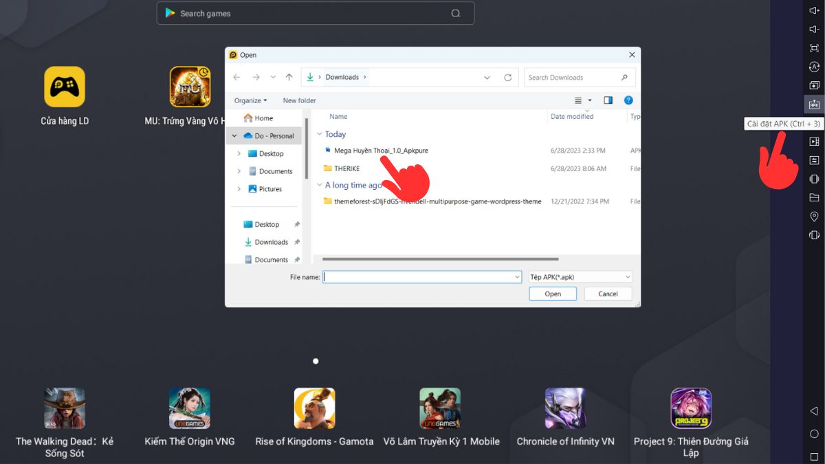 Cách tải Mega Huyền Thoại trên PC bước 2 