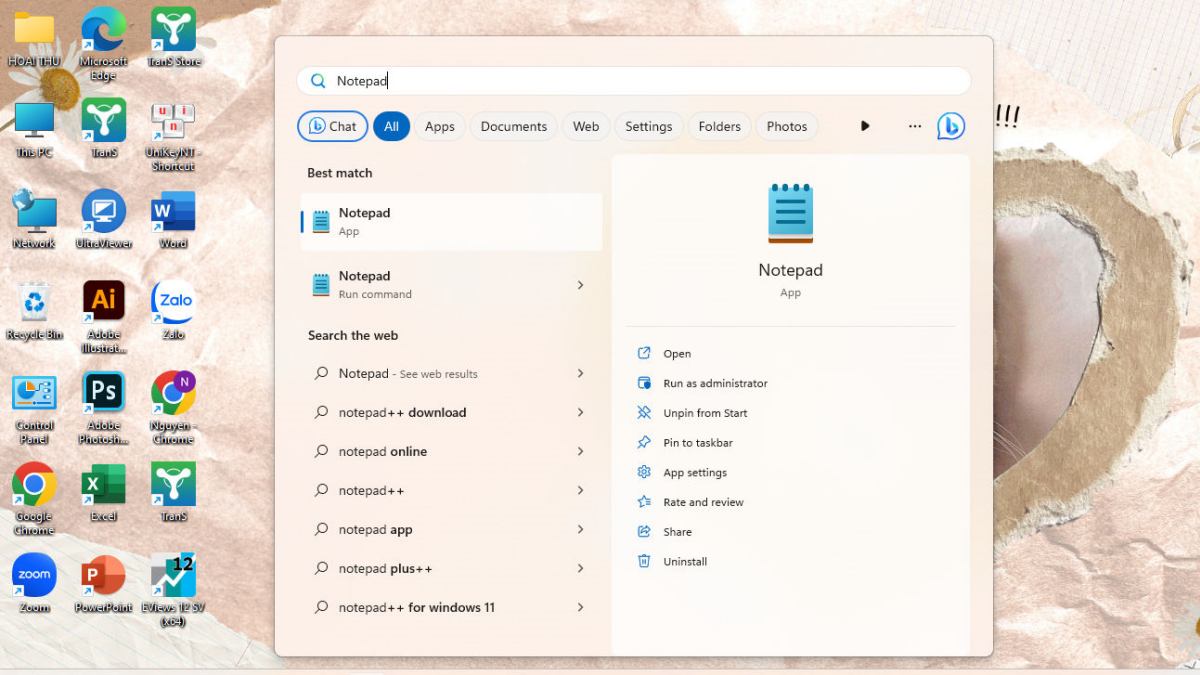 Cách xóa nền trong Word cực đơn giản bằng Notepad bước 1