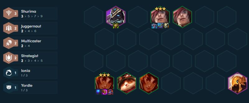 Đội hình Set_Taliyah Đầu cuối trận