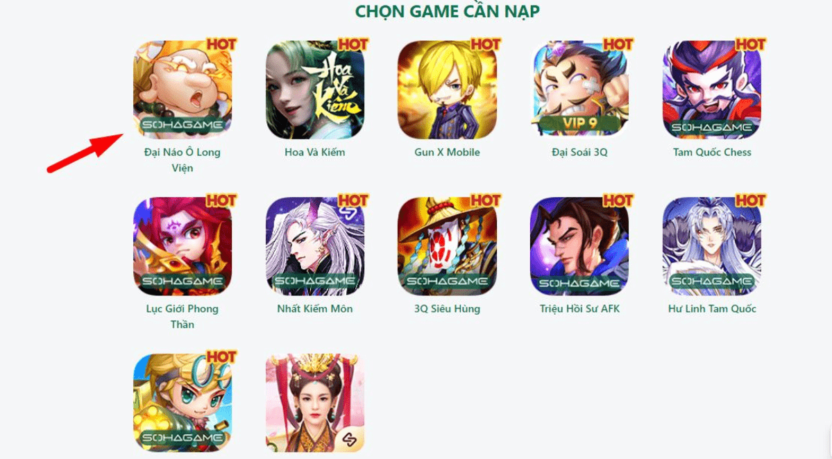 Hướng dẫn cách nhập code Đại Náo Ô Long Viện bước 1