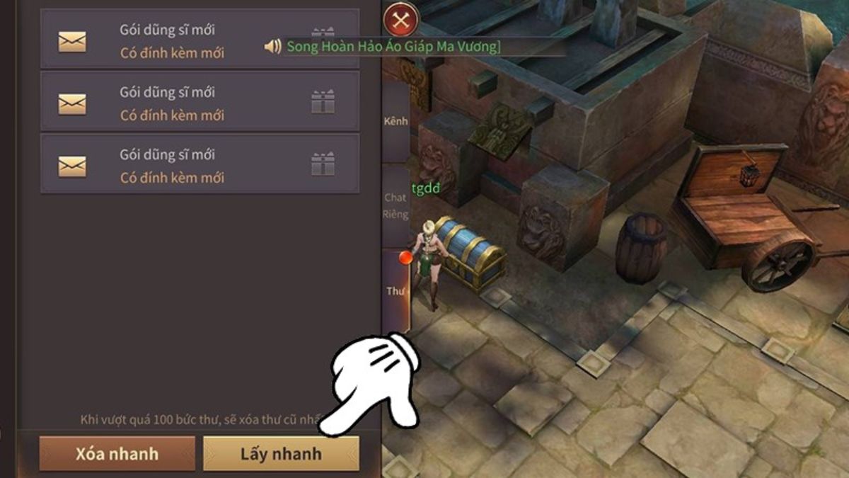 Cách nhập code MU Vượt Thời Đại bước 5