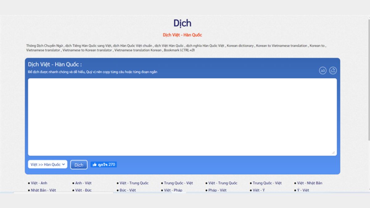 Vietnamese-translation.com: Web dịch tiếng Hàn sang tiếng việt