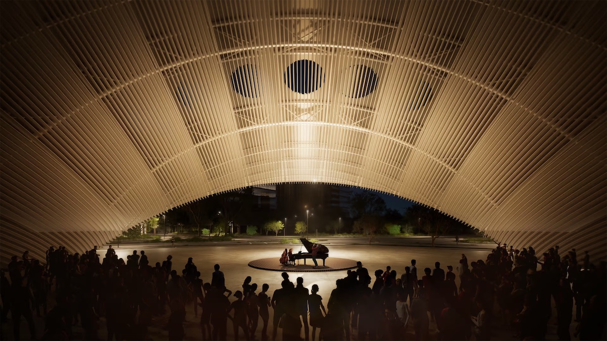 Arco del Tiempo ban đầu đã được thiết kế cho Abu Dhabi trong cuộc thi LAGI năm 2019