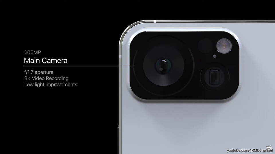 Camera sau 200MP của iPhone XX Ultra