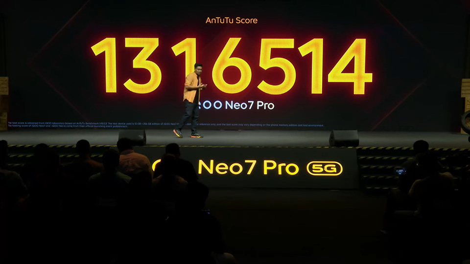 iQOO Neo 7 Pro đạt hơn 1.3 triệu điểm trên AnTuTu