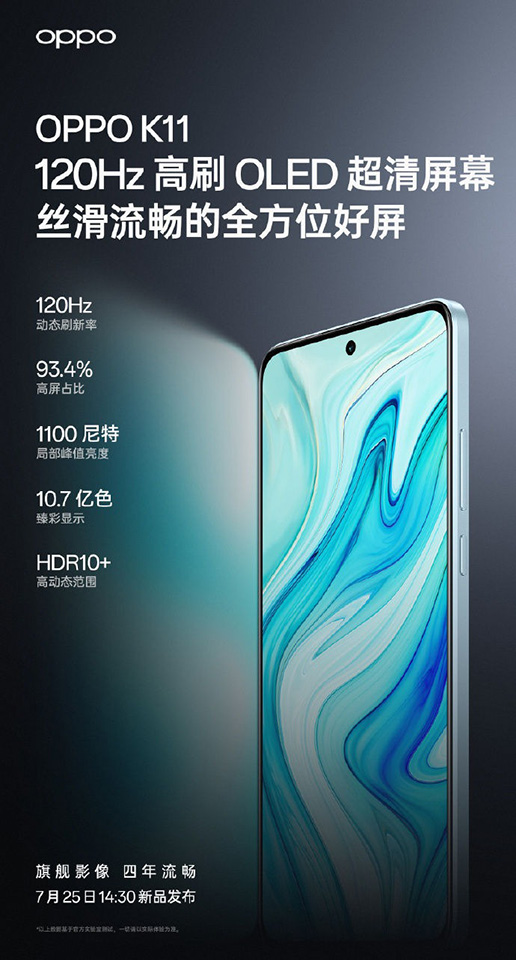 OPPO K11 5G có màn hình khá ấn tượng