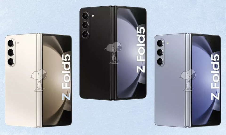 3 tùy chọn màu của Galaxy Z Fold5