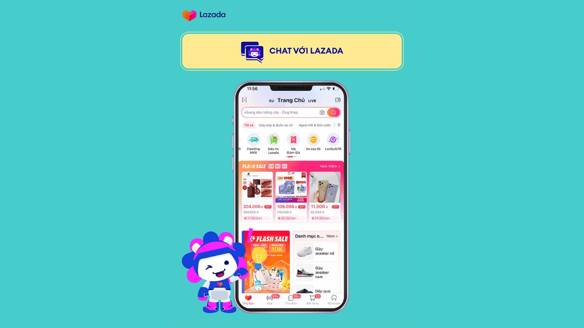 Cách liên hệ tổng đài Lazada qua ứng dụng chat