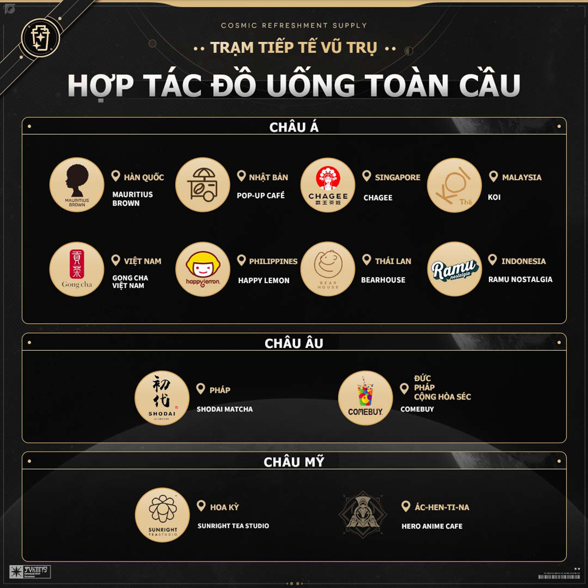 Gong Cha trở thành đối tác Trạm Tiếp Tế Vũ Trụ của Honkai: Star Rail tại Việt Nam