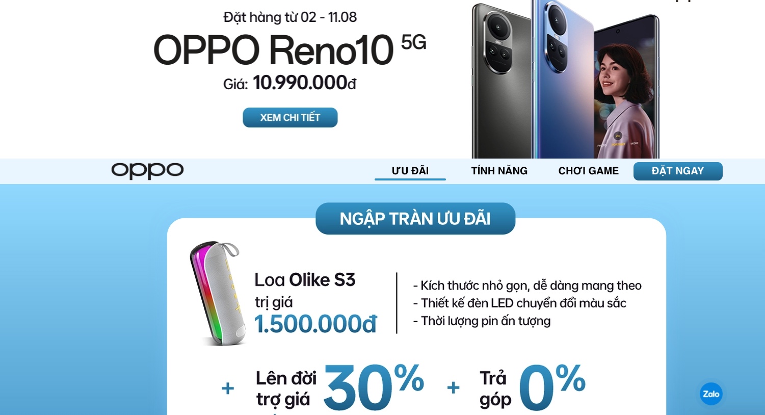 OPPO Reno10 5G có giá hợp lý