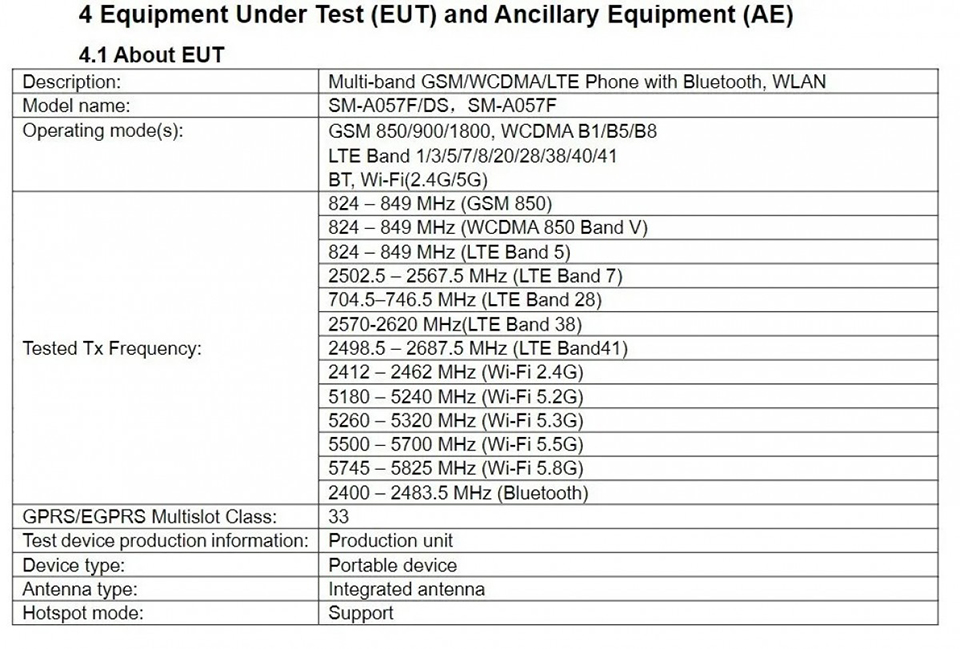 Galaxy A05s đạt chứng nhận FCC