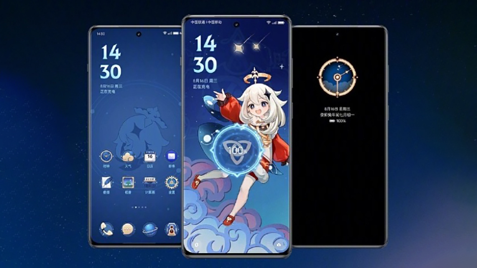 OnePlus Ace 2 Pro Genshin Impact Paimon đi kèm icon, chủ đề tùy chỉnh