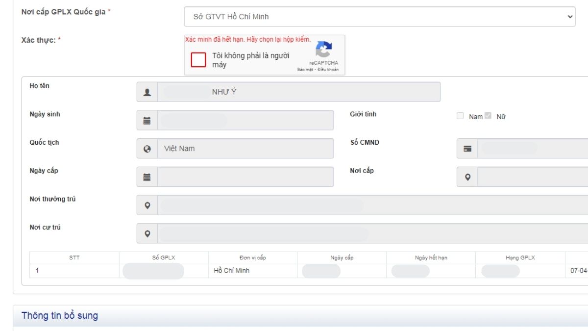 Sửa lỗi không thể tích hợp giấy phép lái xe vào VNeID 3