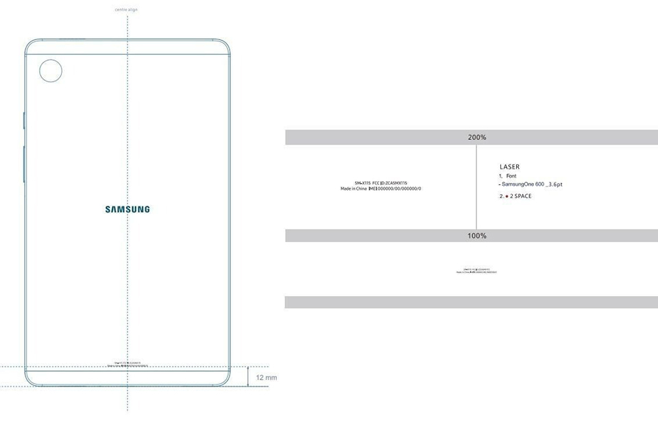 Galaxy Tab A9 có camera đơn ở mặt sau