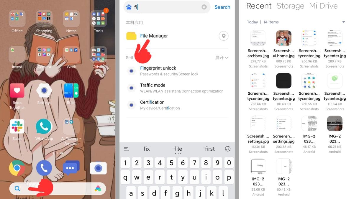mở ứng dụng bị ẩn trên Xiaomi - cách 2