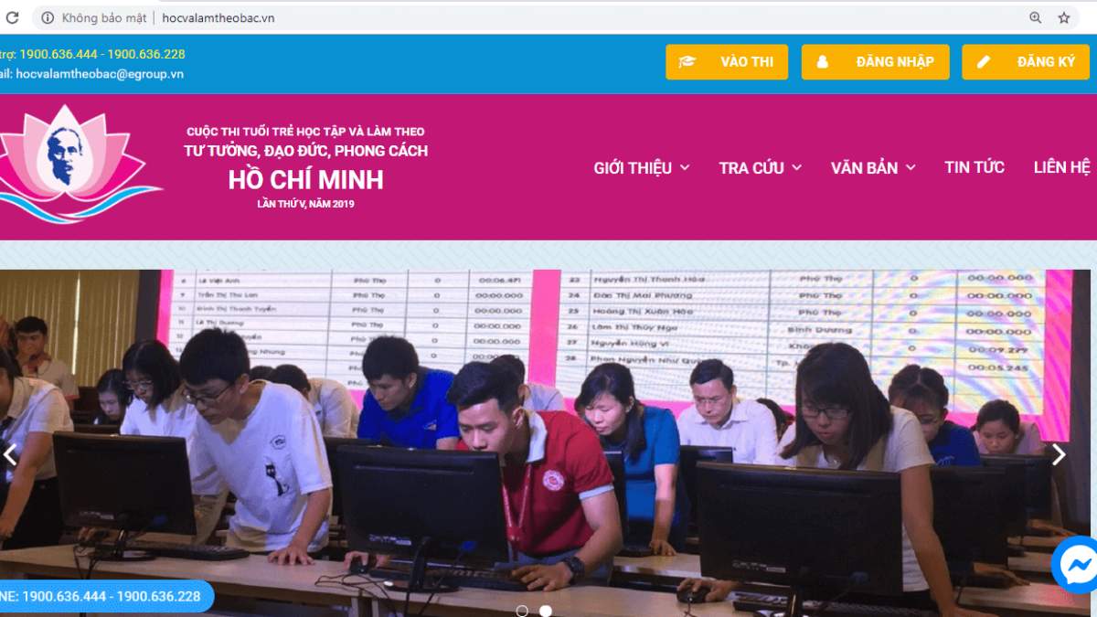 Cách đăng ký cuộc thi Học và làm theo lời Bác 2023 bước 1