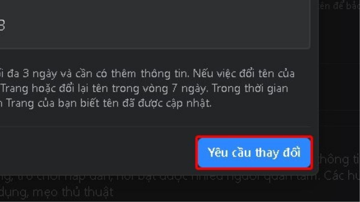 Cách đổi tên trang Fanpage Facebook trên máy tính bước 3