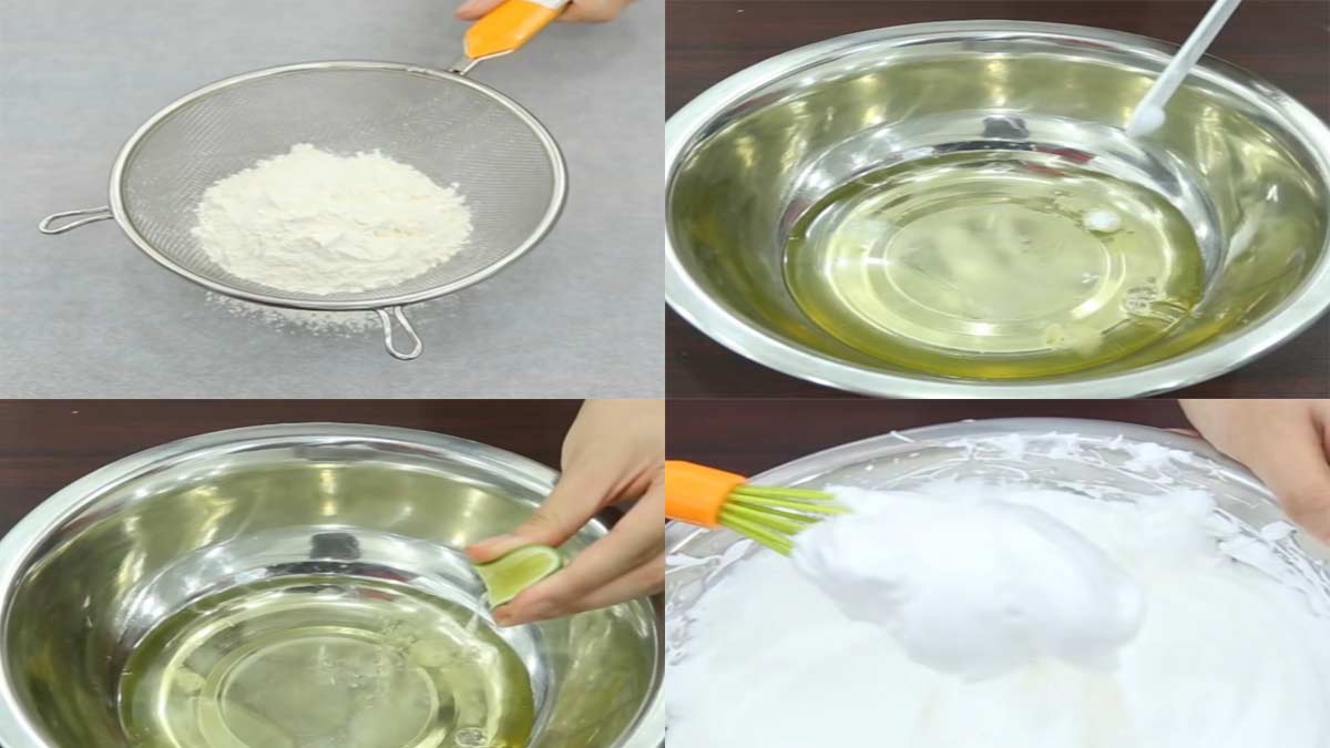 Cách làm bánh bông lan bằng nồi cơm điện đơn giản bước 1