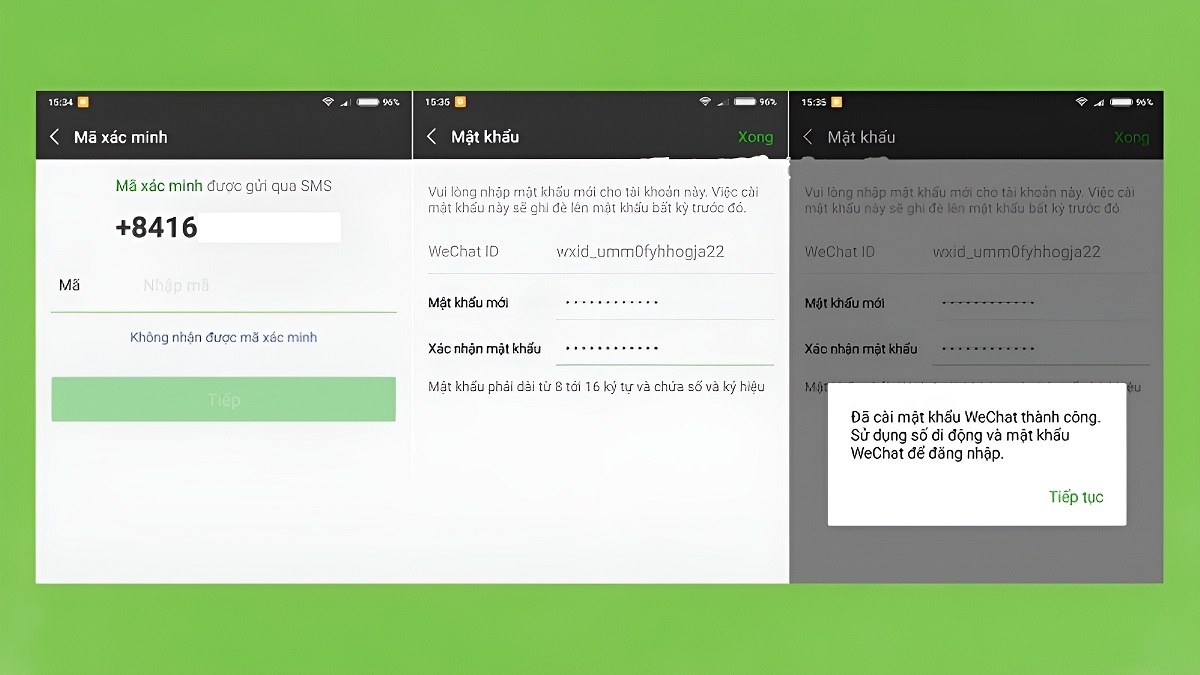 Bước 3: Cách lấy lại mật khẩu Wechat bằng ID