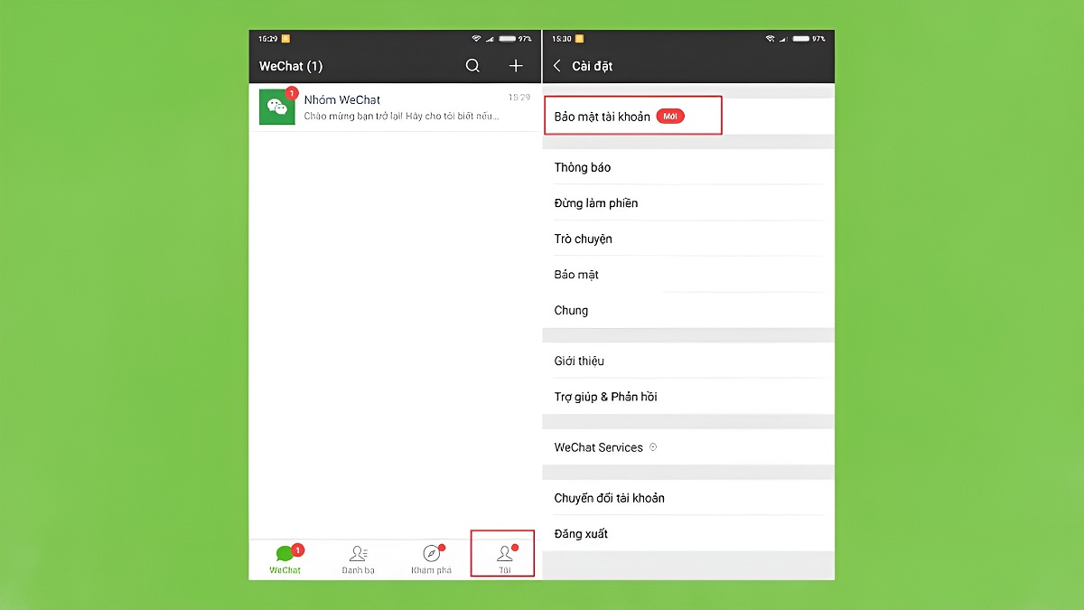 Bước 1: Cách lấy lại mật khẩu Wechat bằng ID