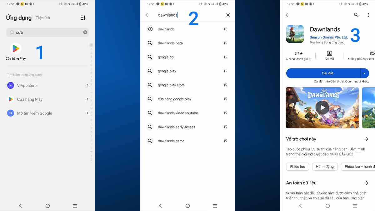Cách tải Dawnlands trên điện thoại Android