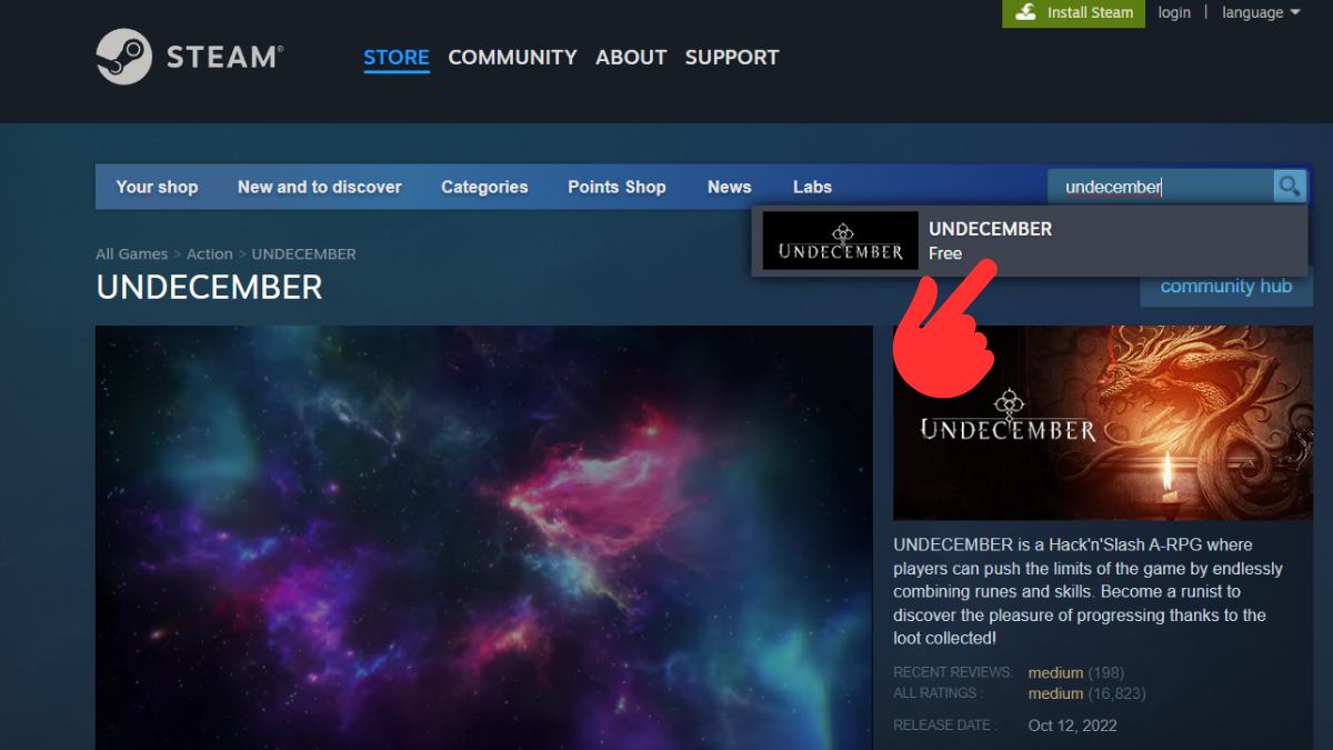 Hướng dẫn tải game Undecember trên PC bước 1