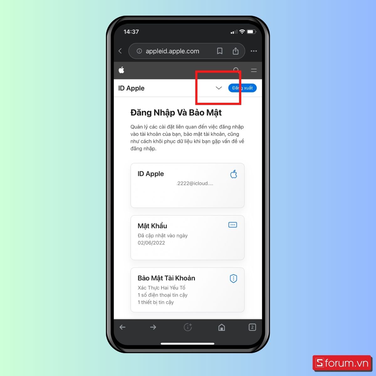 Tắt tính năng Apple Pay từ xa - bước 2
