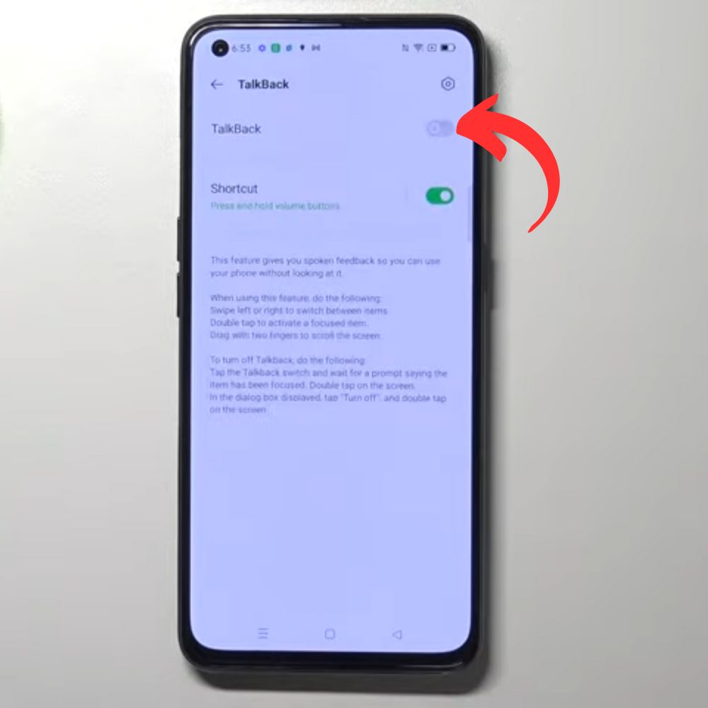 Tắt Talkback với cài đặt 4