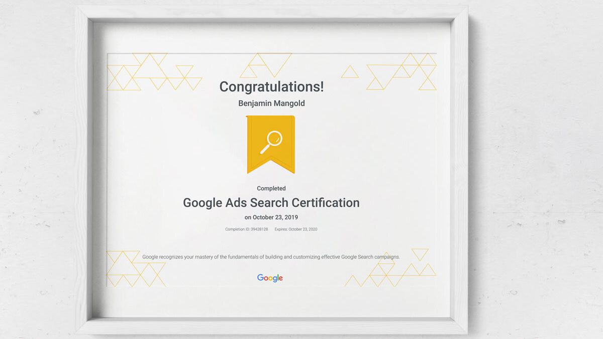 Các loại chứng chỉ Google phổ biến 1