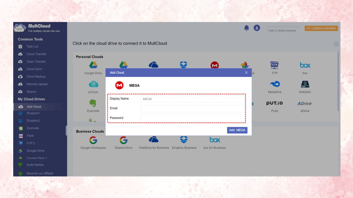 Cách chuyển đổi file MEGA sang MediaFire - bước 2