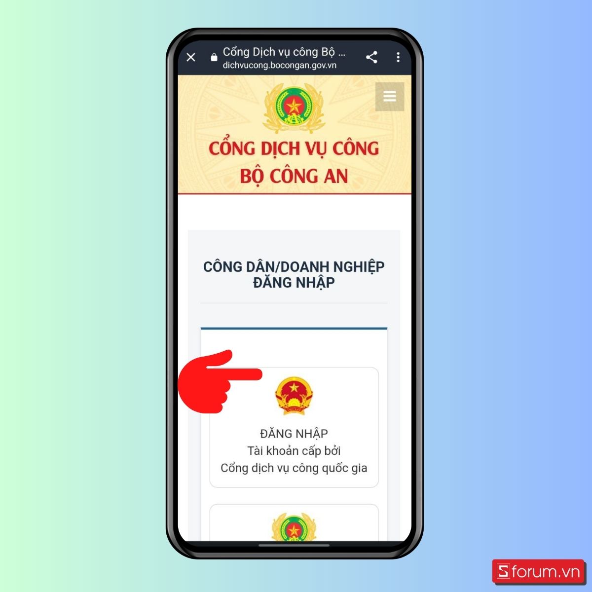 Cách đăng ký biển số định danh trên Cổng Dịch vụ công Bộ Công An - bước 2