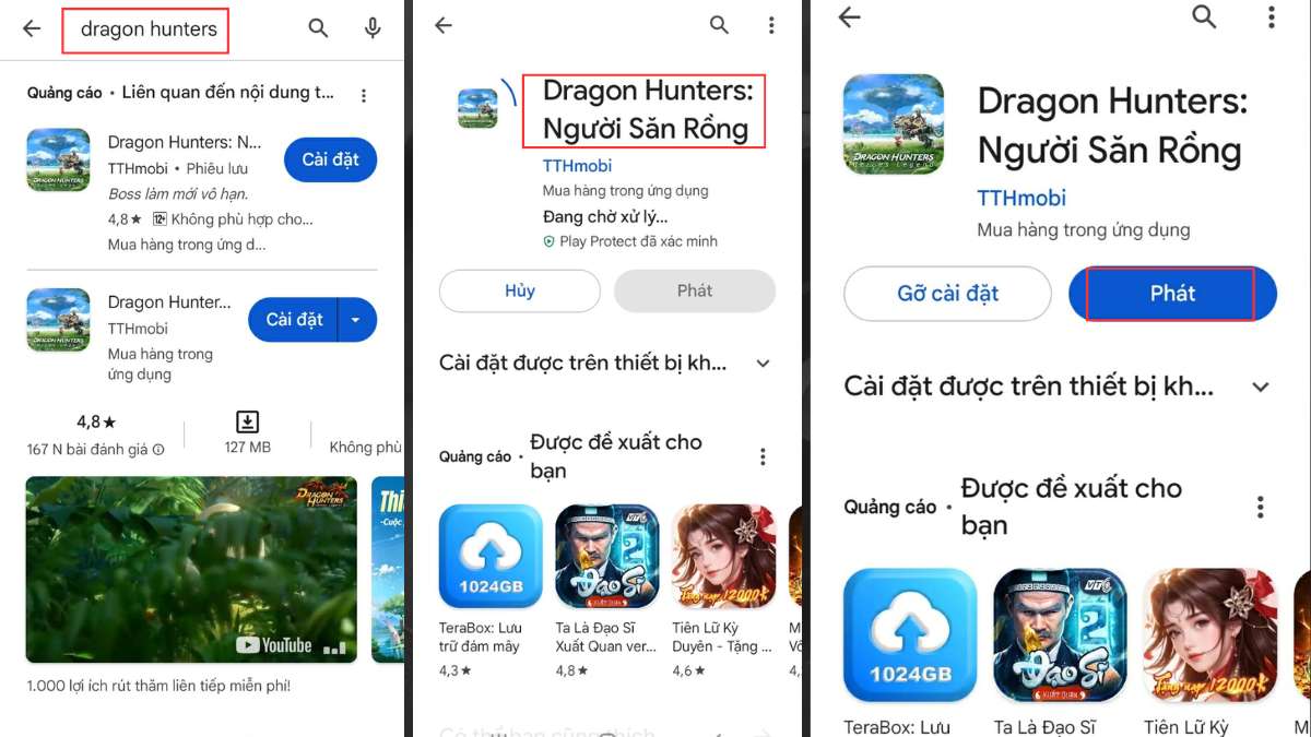 Hướng dẫn tải Dragon Hunters Người Săn Rồng trên điện thoại Android