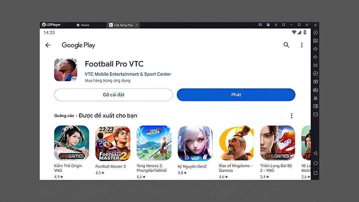 Cách tải Football Pro VTC trên máy tính, PC bước 4