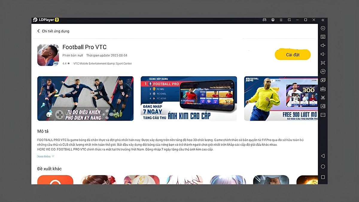 Cách tải Football Pro VTC trên máy tính, PC bước 3