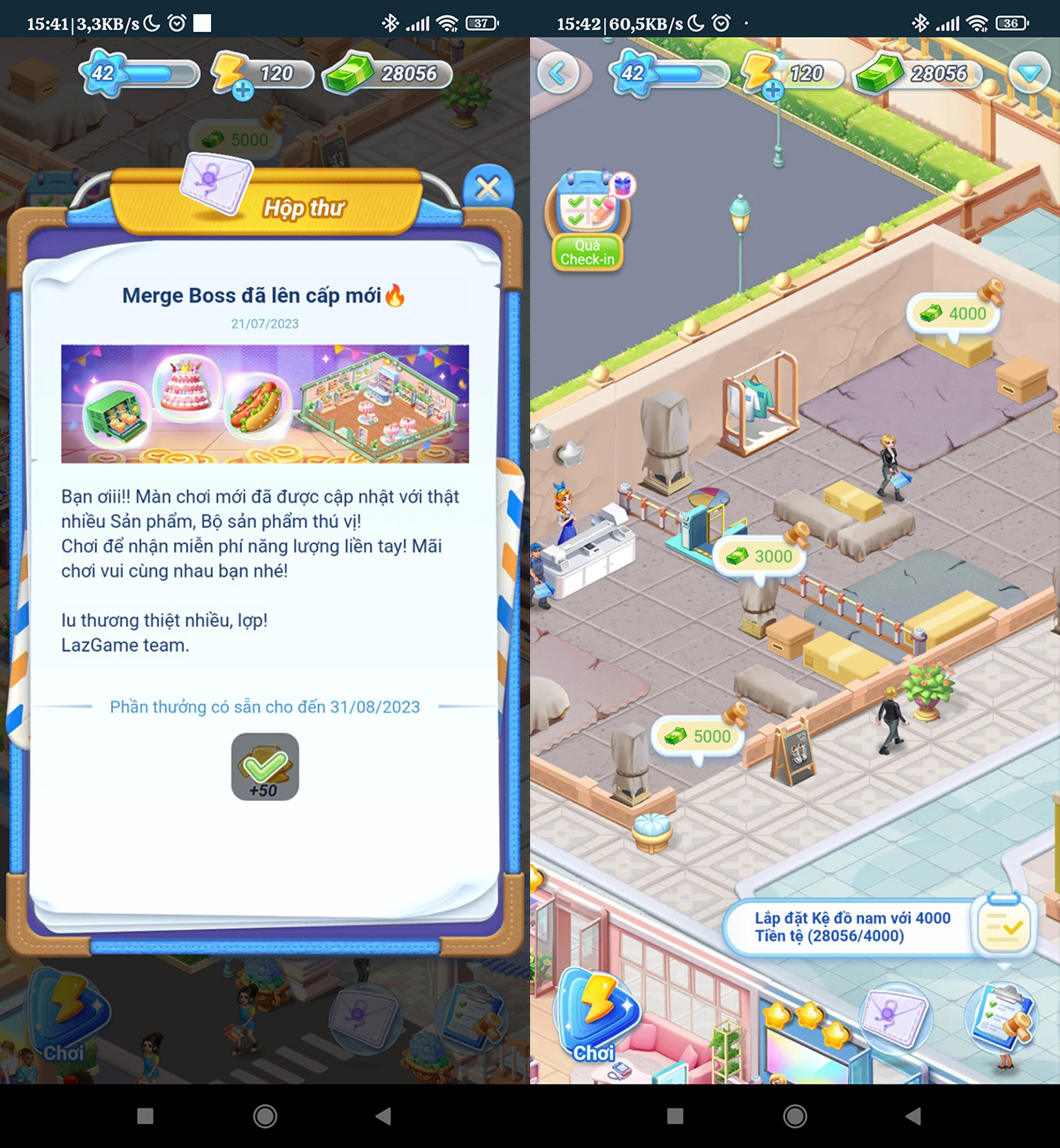 Merge Boss – Công cụ kiếm Xu khủng trong các game Lazada