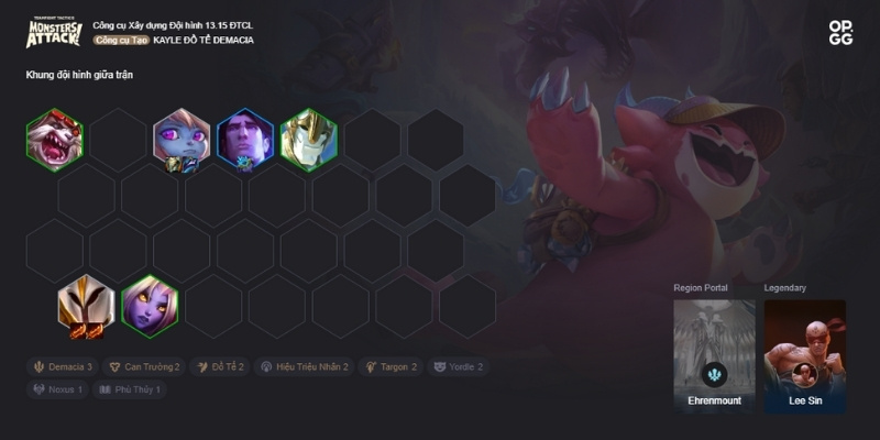 Đội hình giữa trận Kayle Đồ Tể