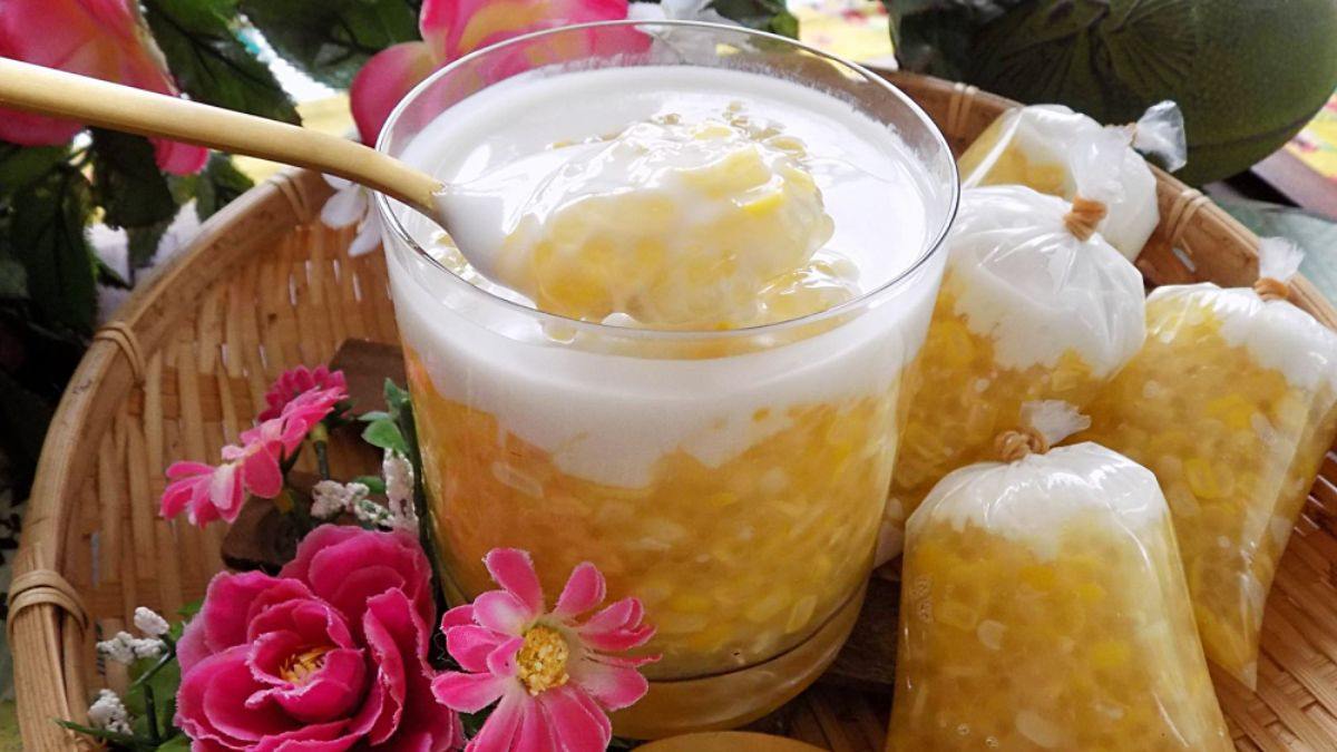 Chè bắp, bột báng, nước cốt dừa món tráng miếng ngon cho bé 4-6 tuổi