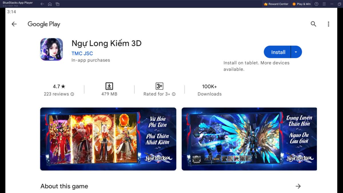 Hướng dẫn cách tải Ngự Long Kiếm 3D trên máy tính bước 5
