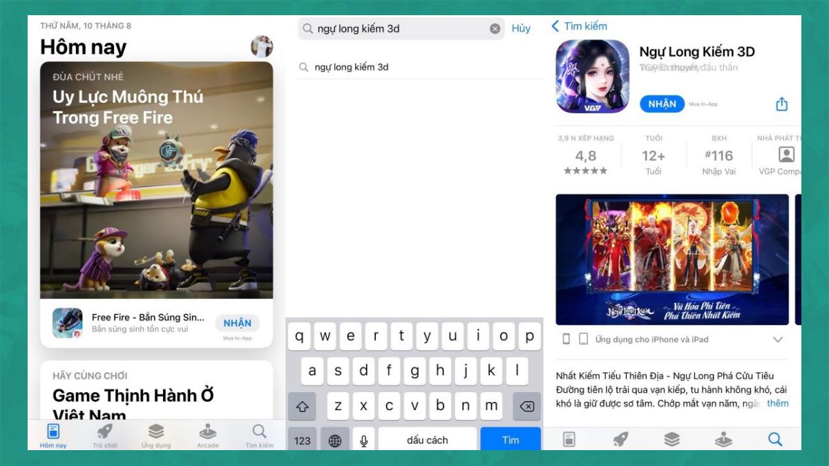 Cách tải Ngự Long Kiếm 3D trên iOS