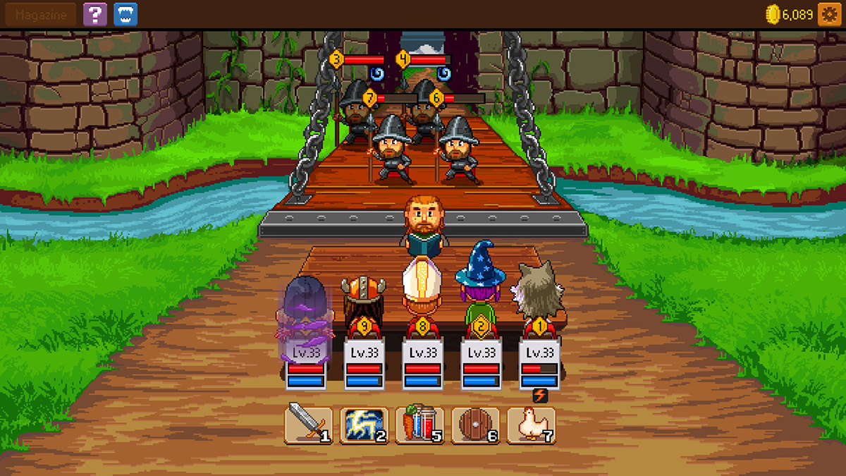 Knights of Pen & Paper chơi boardgame trên video game