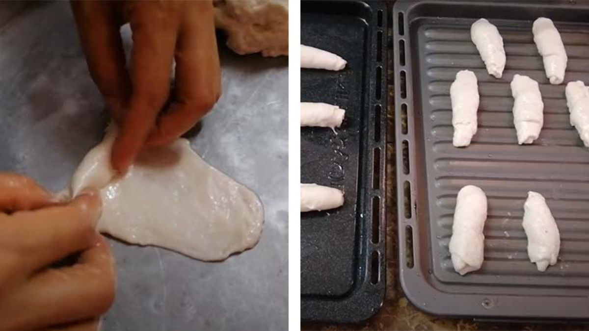 Cách nướng bánh mì bằng lò vi sóng giòn ngon - tạo khuôn bánh