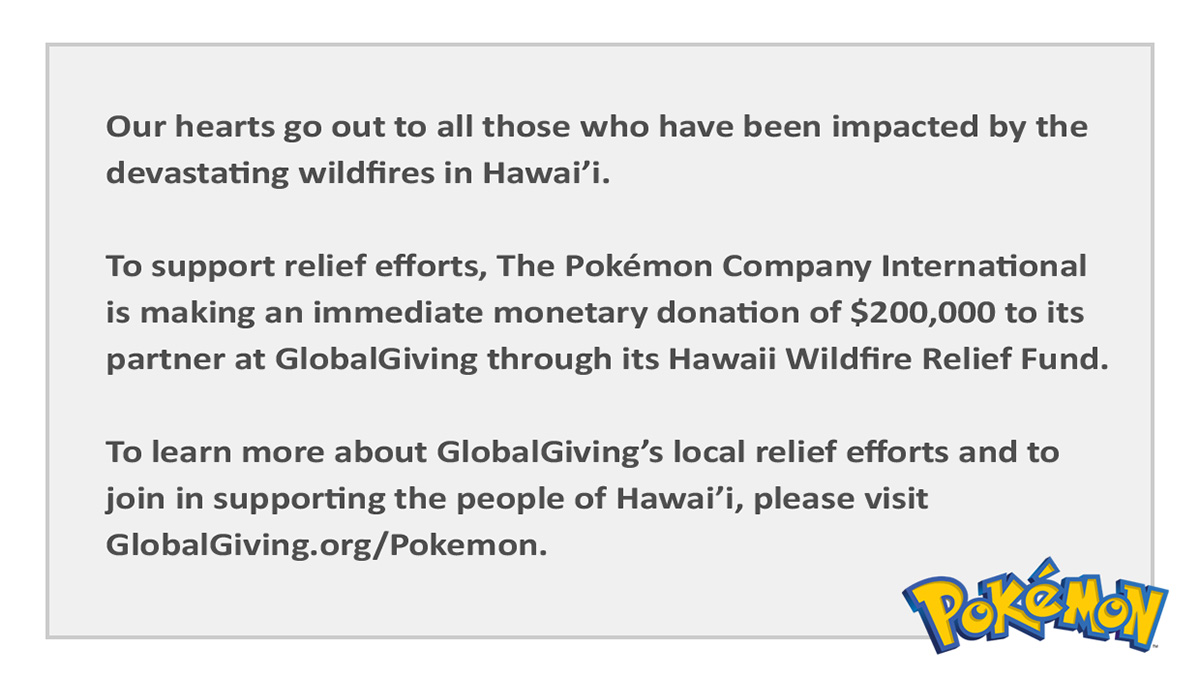 Pokémon Company ủng hộ cho Hawaii sau thiên tai và công bố địa điểm tổ chức Pokémon World Championship 2024 khiến ai cũng bất ngờ