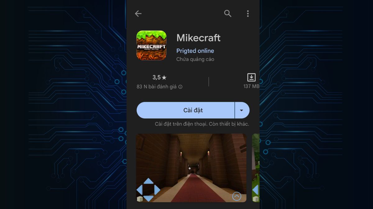 Cách tải mikecraft trên điện thoại Android bước 2
