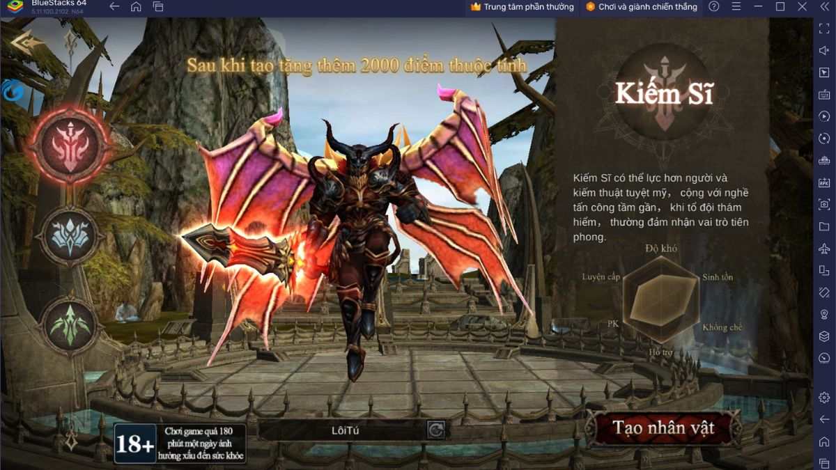 Game MU Trứng vàng vô hạn có hệ thống Class nhân vật quen thuộc