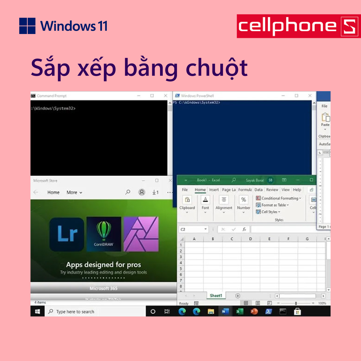 Sắp xếp bằng chuột