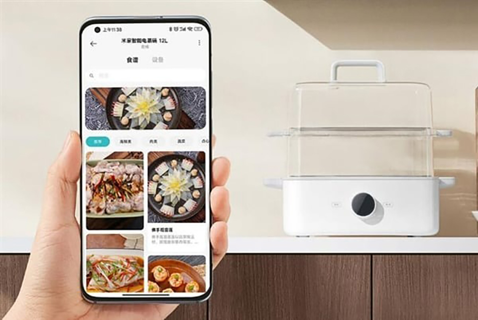 Người dùng có thể điều khiển nồi hấp điện Xiaomi bằng ứng dụng MIJIA