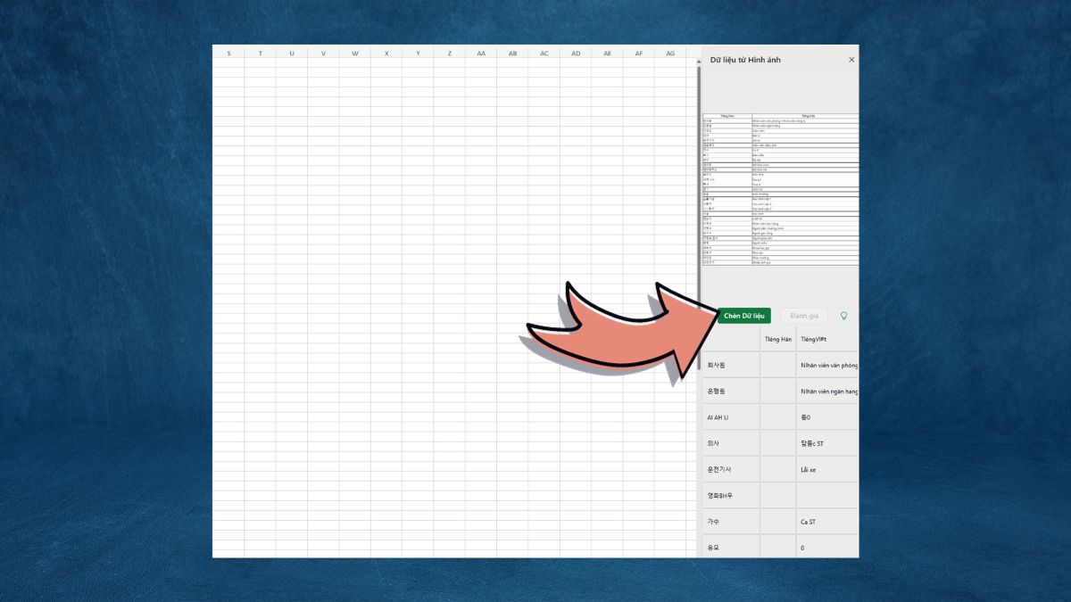 Cách chuyển ảnh thành bảng trong Excel trên máy tính trong vòng 3s 4